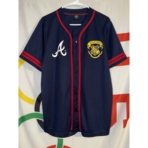Atlanta Braves Harry Potter Hogwarts Baseball Jersey Mens Large SGA MLB